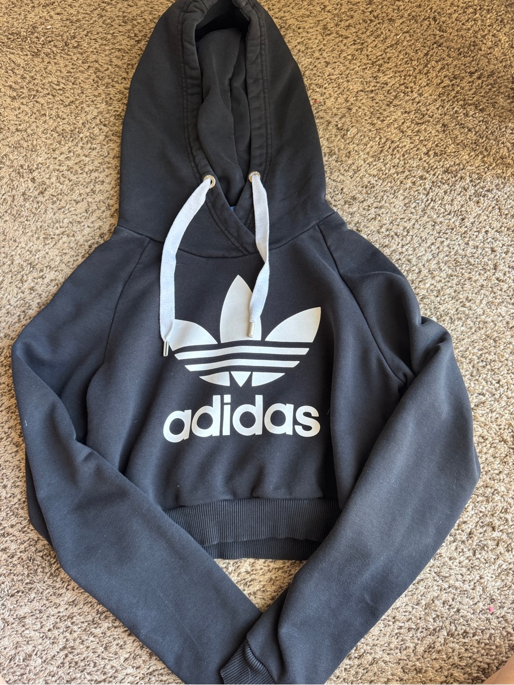 adidas Women’s Black Cropped Hoodie
